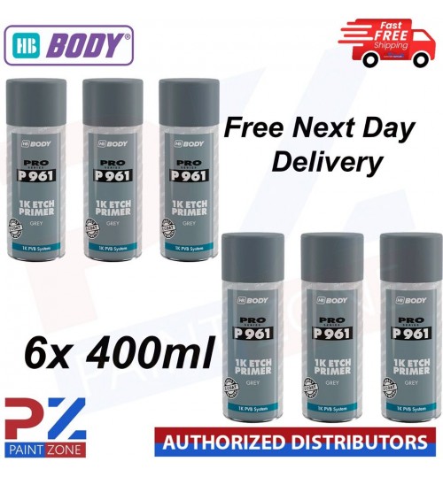 6X HB BODY P961 1K ETCH PRIMER AEROSOL 400ML - GREY